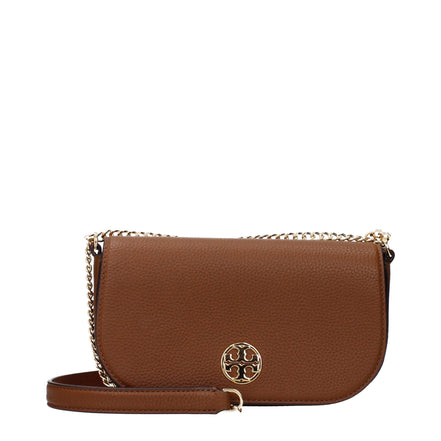 Τσάντα Χιαστί Tory Burch Καφέ Δέρμα