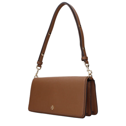 Τσάντα Ώμου Tory Burch Καφέ Δέρμα