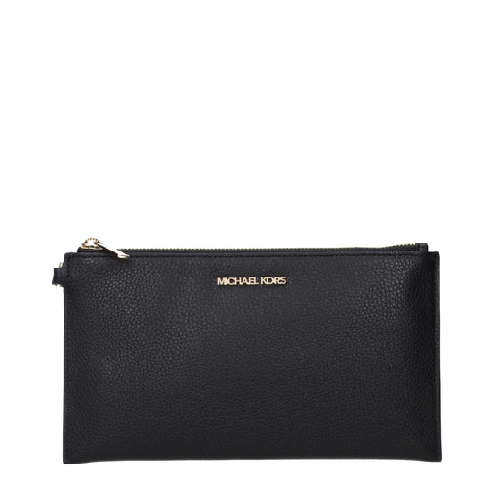 Michael Kors Μαύρο Δερμάτινο Τσαντάκι Χειρός