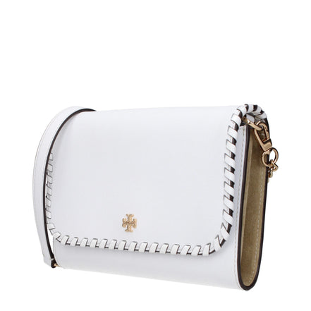 Τσάντα φάκελος από λευκό δέρμα Tory Burch
