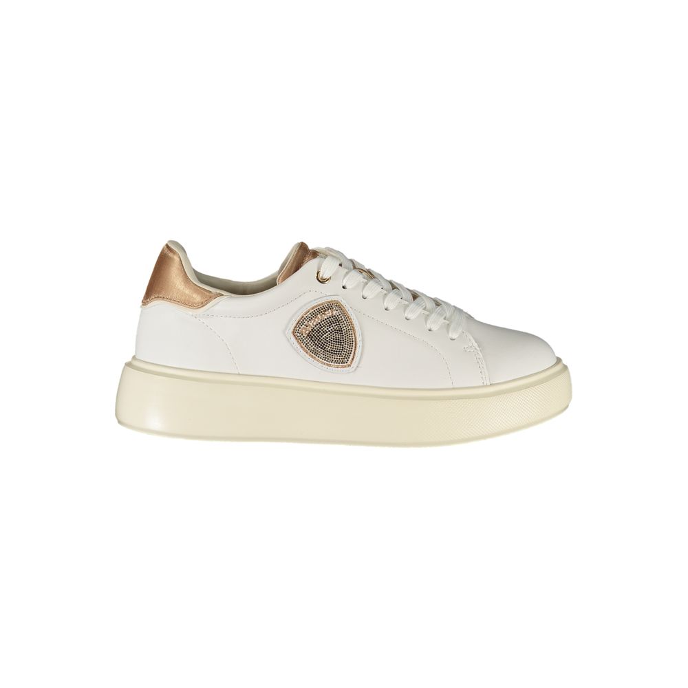 Blauer Λευκά Γυναικεία Sneakers από Πολυουρεθάνη  