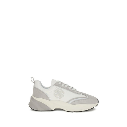 Tory Burch White Calf Leather Bos Taurus Athletic Sneakers