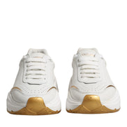 Dolce & Gabbana White Gold Daymaster Low Top Sneakers Shoes