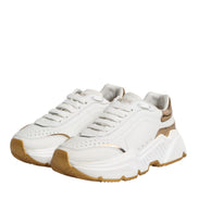 Dolce & Gabbana White Gold Daymaster Low Top Sneakers Shoes