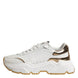 Dolce & Gabbana White Gold Daymaster Low Top Sneakers Shoes