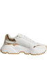 Dolce & Gabbana White Gold Daymaster Low Top Sneakers Shoes