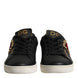 Dolce & Gabbana Μαύρα Δερμάτινα Αθλητικά Παπούτσια Sneakers Ιερή Καρδιά