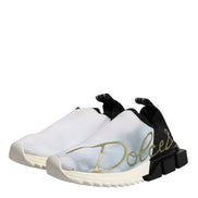 Dolce & Gabbana White Black Low Top Sorrento Sneakers Shoes