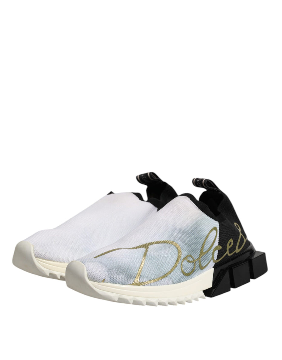 Dolce & Gabbana Άσπρα Μαύρα Χαμηλά Αθλητικά Παπούτσια Sorrento