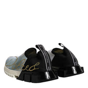 Dolce & Gabbana White Black Low Top Sorrento Sneakers Shoes