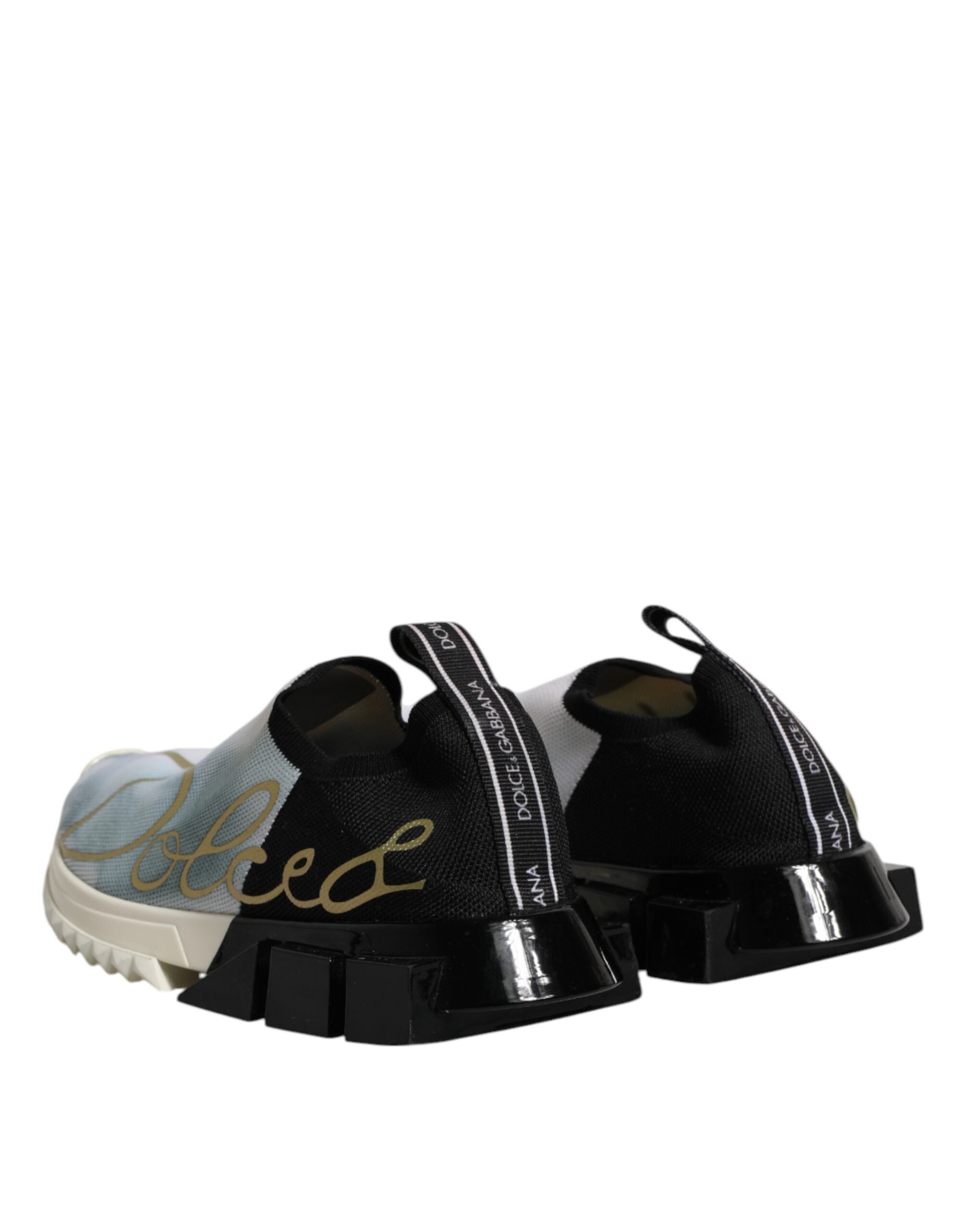 Dolce & Gabbana Άσπρα Μαύρα Χαμηλά Αθλητικά Παπούτσια Sorrento