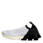 Dolce & Gabbana White Black Low Top Sorrento Sneakers Shoes