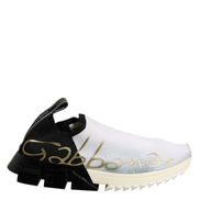 Dolce & Gabbana White Black Low Top Sorrento Sneakers Shoes