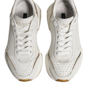 Dolce & Gabbana White Gold Daymaster Low Top Sneakers Shoes