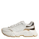 Dolce & Gabbana White Gold Daymaster Low Top Sneakers Shoes