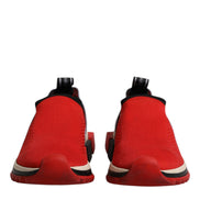 Dolce & Gabbana Red Sorrento Slip On Low Top Sneakers Shoes