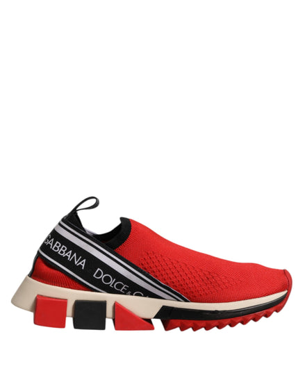 Dolce & Gabbana Κόκκινα Sorrento Slip On Low Top Αθλητικά Παπούτσια