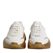 Dolce & Gabbana White Gold Daymaster Low Top Sneakers Shoes