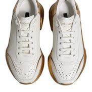 Dolce & Gabbana White Gold Daymaster Low Top Sneakers Shoes