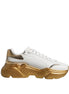 Dolce & Gabbana White Gold Daymaster Low Top Sneakers Shoes