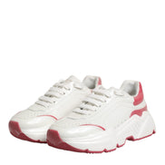 Dolce & Gabbana White Pink Daymaster Low Top Sneakers Shoes