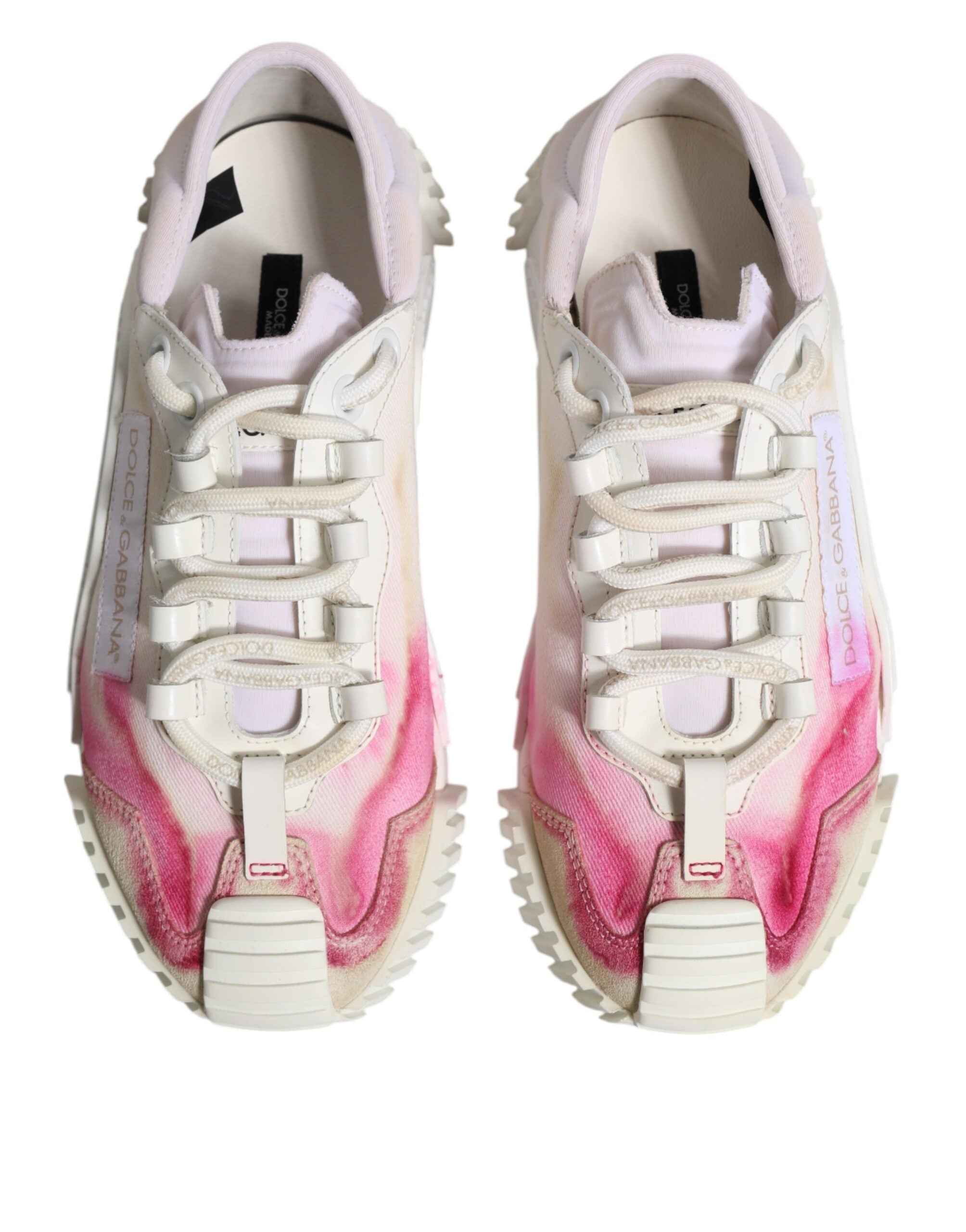 Dolce & Gabbana Λευκά NS1 Low Top Sneakers με κορδόνια