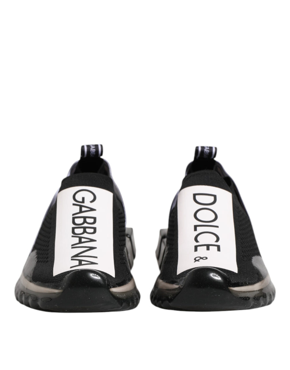 Dolce & Gabbana Black Sorrento Slip On Low Top Sneakers Shoes