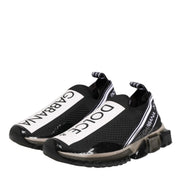 Dolce & Gabbana Black Sorrento Slip On Low Top Sneakers Shoes