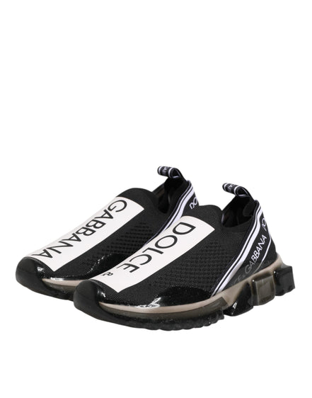 Dolce & Gabbana Black Sorrento Slip On Low Top Sneakers Shoes