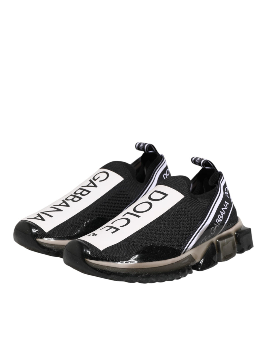 Dolce & Gabbana Black Sorrento Slip On Low Top Sneakers Shoes