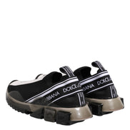 Dolce & Gabbana Black Sorrento Slip On Low Top Sneakers Shoes