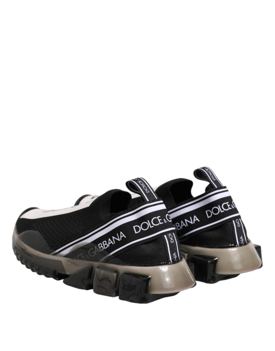 Dolce & Gabbana Black Sorrento Slip On Low Top Sneakers Shoes