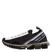 Dolce & Gabbana Black Sorrento Slip On Low Top Sneakers Shoes