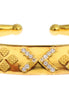 Nialaya CZ Gold Sterling 925 Silver Bangle Bracelet