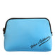 Dolce & Gabbana Blue Nylon DG Logo Print Clutch Zip Pouch Bag
