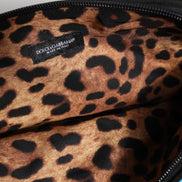 Dolce & Gabbana Blue Nylon DG Logo Print Clutch Zip Pouch Bag