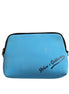 Dolce & Gabbana Blue Nylon DG Logo Print Clutch Zip Pouch Bag