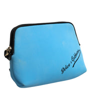 Dolce & Gabbana Blue Nylon DG Logo Print Clutch Zip Pouch Bag