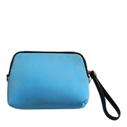 Dolce & Gabbana Blue Nylon DG Logo Print Clutch Zip Pouch Bag
