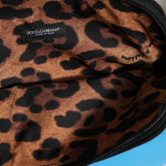 Dolce & Gabbana Blue Nylon DG Logo Print Clutch Zip Pouch Bag