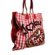Dolce & Gabbana Red I Love Pizza Rhinestone Embellished Tote Bag