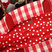Dolce & Gabbana Red I Love Pizza Rhinestone Embellished Tote Bag