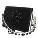 Dolce & Gabbana Black Leather Crystal Embellished Card Holder Wallet