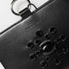 Dolce & Gabbana Black Leather Crystal Embellished Card Holder Wallet