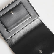 Dolce & Gabbana Black Leather Crystal Embellished Card Holder Wallet