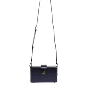 Dolce & Gabbana Blue DG BOX Lambskin Leather Crossbody Strap Bag