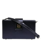 Dolce & Gabbana Blue DG BOX Lambskin Leather Crossbody Strap Bag