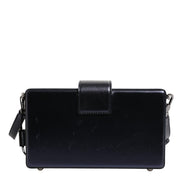 Dolce & Gabbana Blue DG BOX Lambskin Leather Crossbody Strap Bag