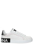 Dolce & Gabbana White Leather Low Top Sneakers