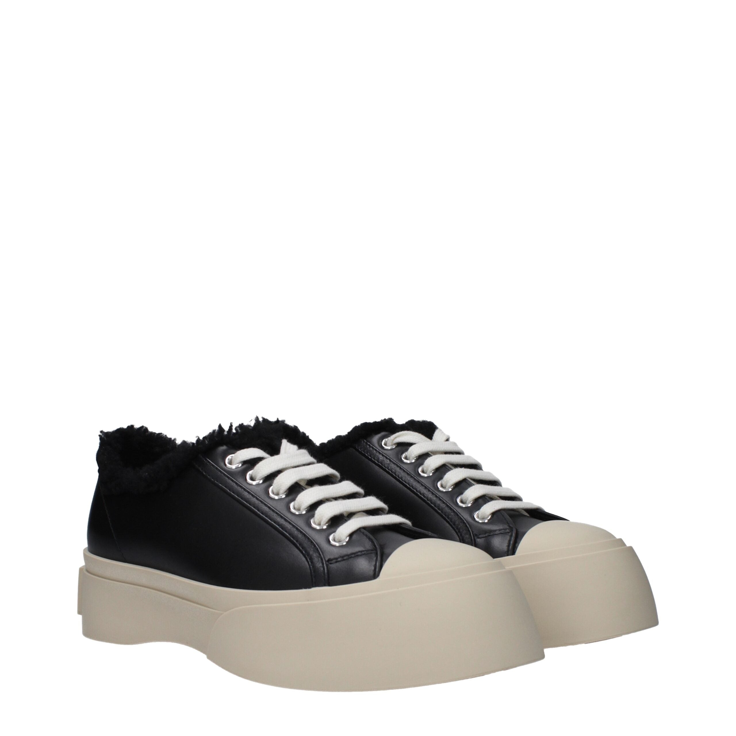 Ογκώδη Sneakers Marni από Μαύρο Δέρμα